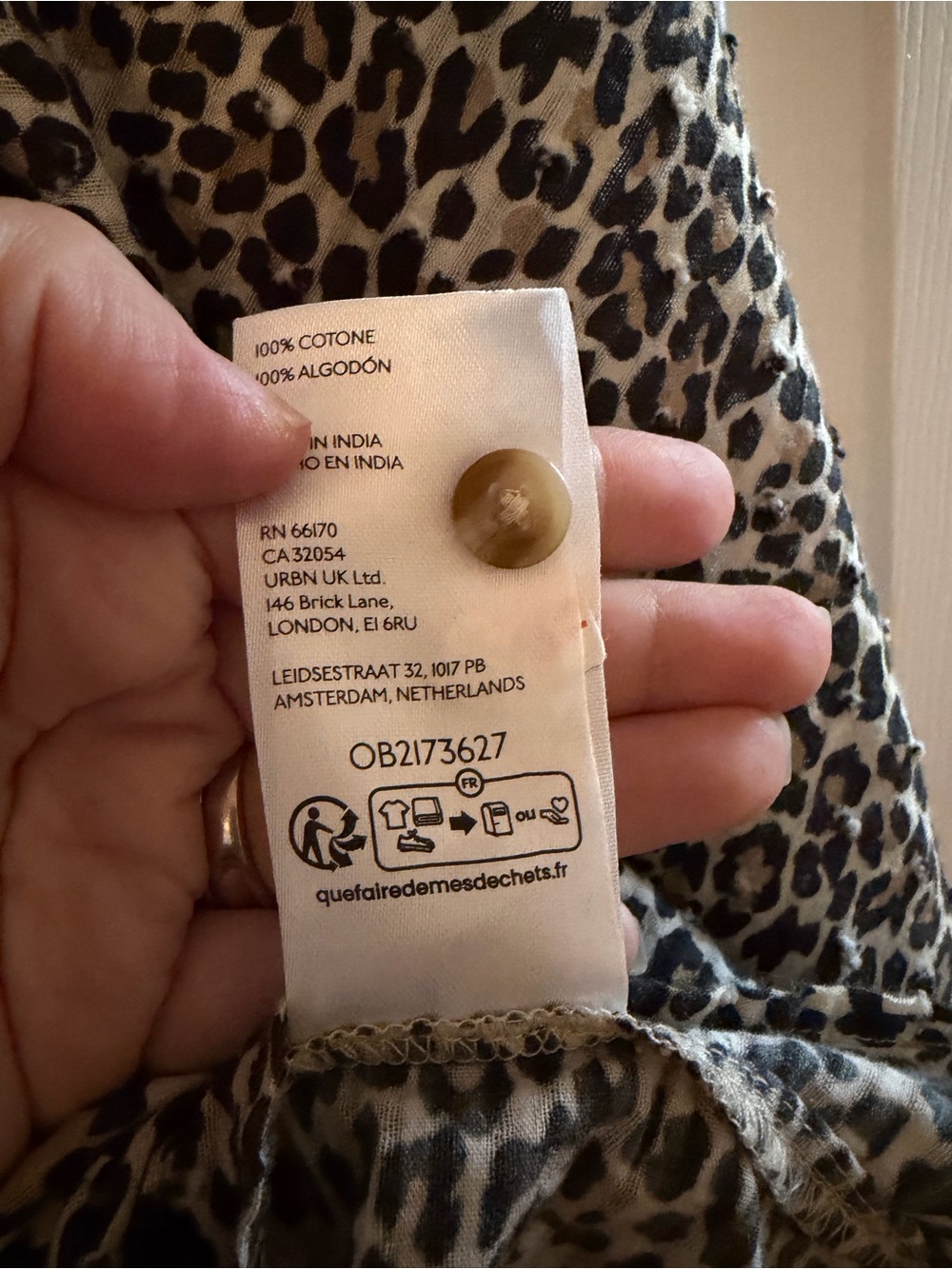 Pilcro Leopard Print Peasant Blouse PTP 24.5 - Picture 5 of 7